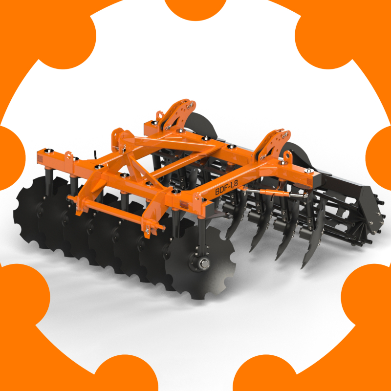 Photo - Disc harrow BDF-1.8 mounted