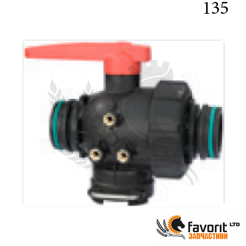 3-way ball valve T6 M/F/M